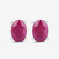 1.70 Carat Genuine Ruby 10K White Gold Earrings