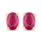 1.04 Carat Genuine Ruby 10K Yellow Gold Earrings