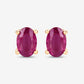 1.04 Carat Genuine Ruby 10K Yellow Gold Earrings