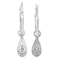 0.28 Carat Genuine White Diamond .925 Sterling Silver Earrings