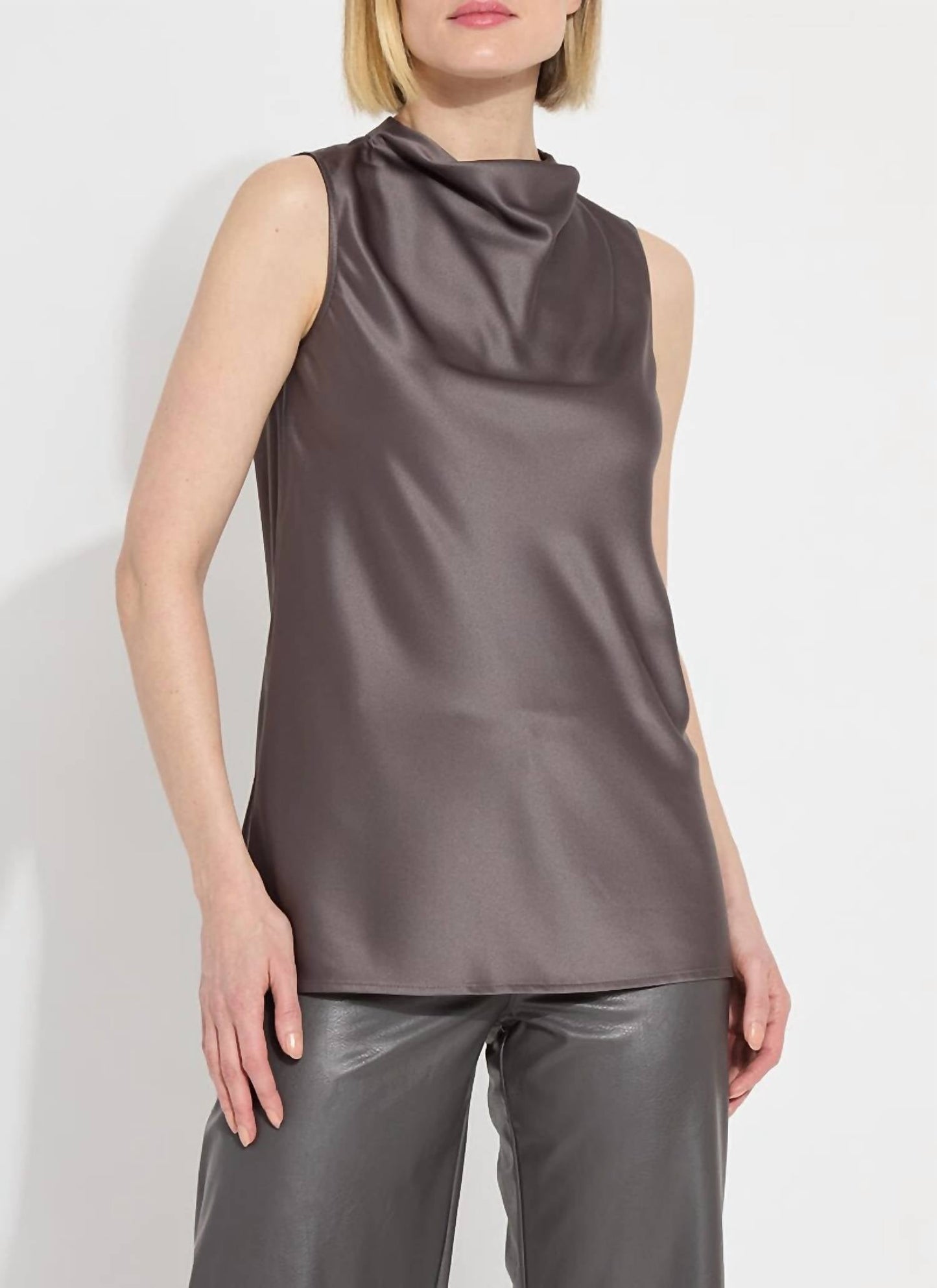 Lysse - Justine Draped Mock Neck Top