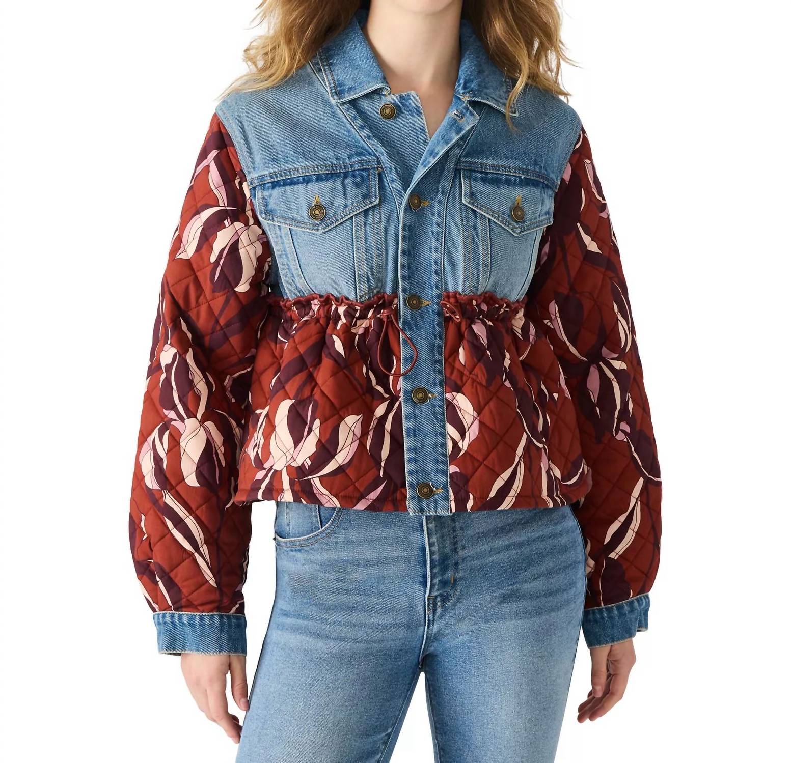 Steve Madden - Fashion Denim Colorblock Jacket