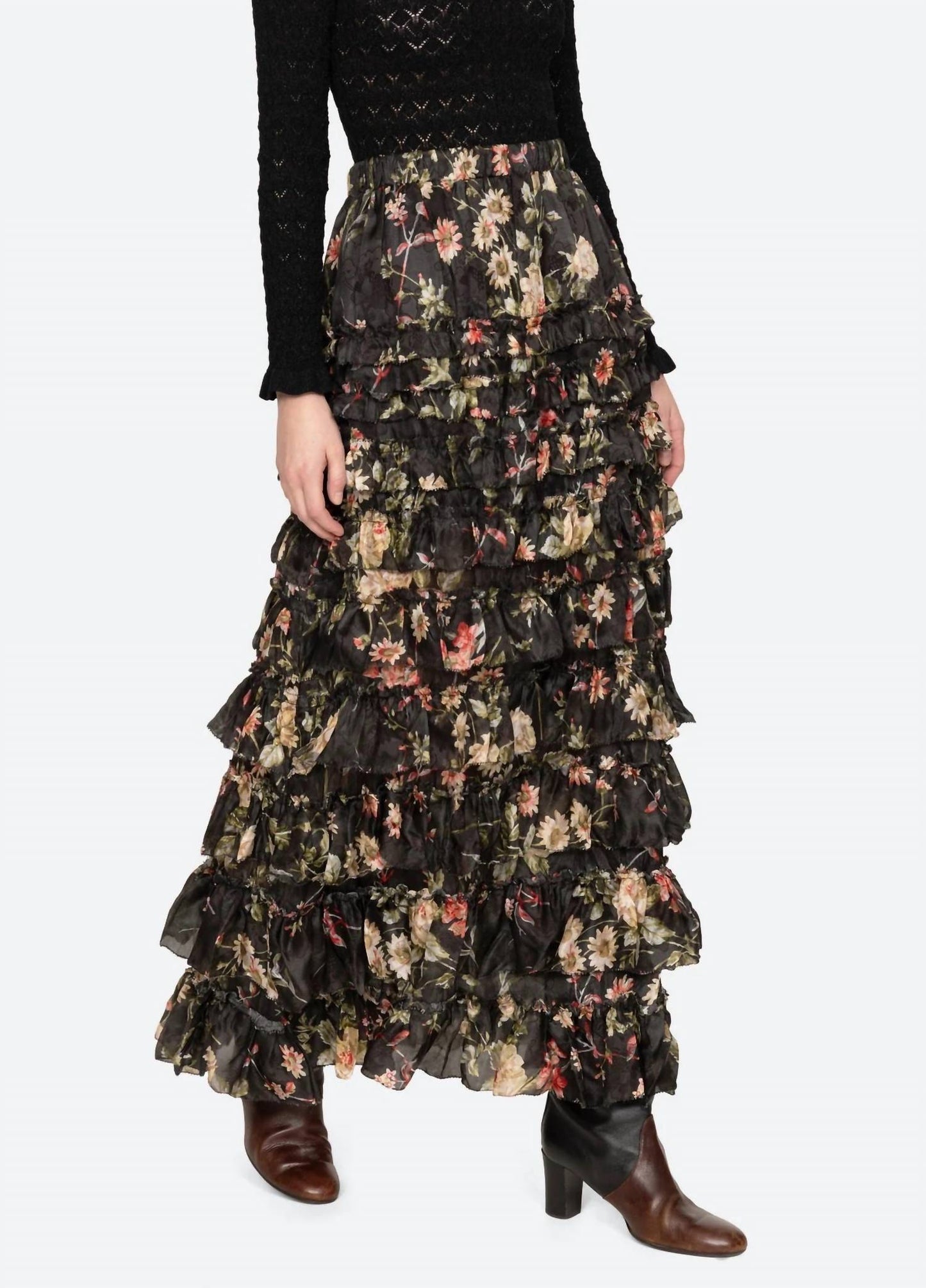 Sea - Jolie Print Midi Skirt
