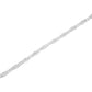 14K White Gold 2-1/2 Cttw Round-Brilliant & Baguette Cut Diamond 7" Alternating Flared Links Tennis Bracelet (H-I Color, SI1-SI2 Clarity)