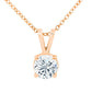 Diana M Jewels - 14kt 1.00 Ct Lab Grown Diamond Solitaire Pendant Necklace With 16" Chain