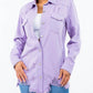 Trendsi - American Bazi Frayed Hem Distressed Denim Jacket