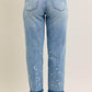Judy Blue - Splash Of Style Mid Rise Bleach Splatter Boyfriend Jeans
