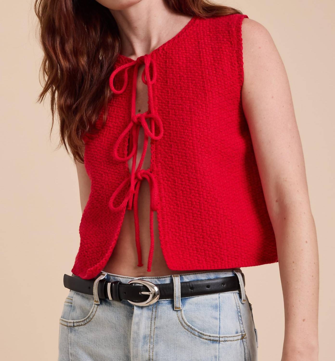 Miou Muse - Noami Cardi Tie Top