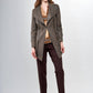 Insight - Vegan Leather Long Jacket with Hook & Eye Closure