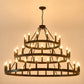 39.37 Inch 3-Tiers Wagon Wheel Chandelier