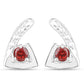 0.44 Carat Genuine Garnet .925 Sterling Silver Earrings