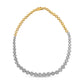 IGI Certified 14K Yellow Gold 14 3/4 cttw Pave Set Round-Cut Diamond Riviera Necklace (F-G Color, S2-I1 Clarity)