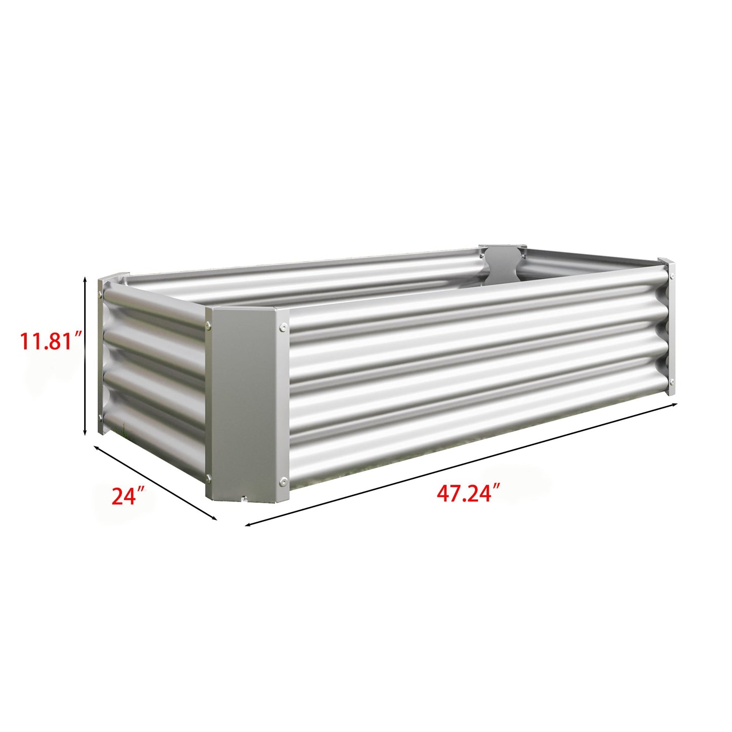 Metal Raised Garden Bed 4x2x1 ft