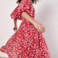 Apricot - Tiered Roses Midi Dress