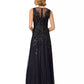 Adrianna Papell - Bead Metallic Mesh Gown