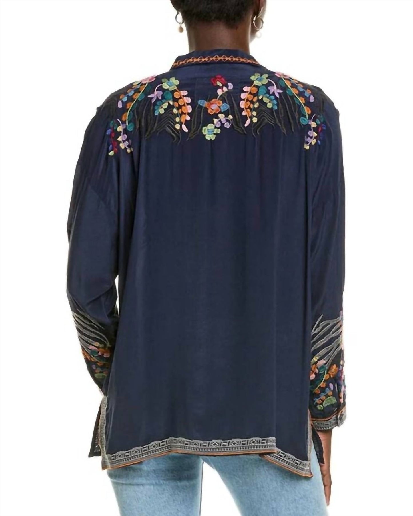 Johnny Was - Audrey Oversized Embroidered Blouse Dash