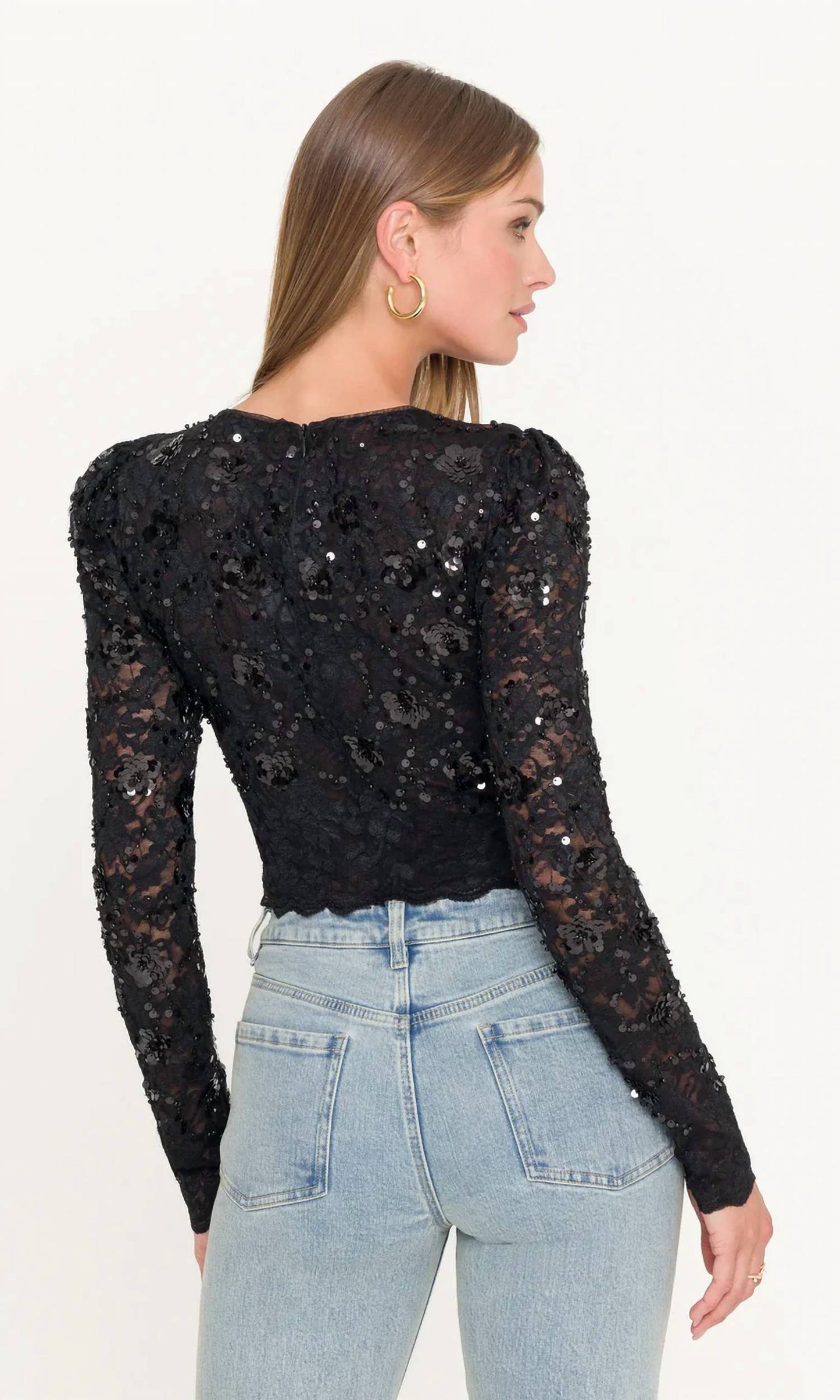 Generation Love - Safia Sequin Lace Top