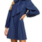 Tcec - Bow Tie Denim Mini Dress