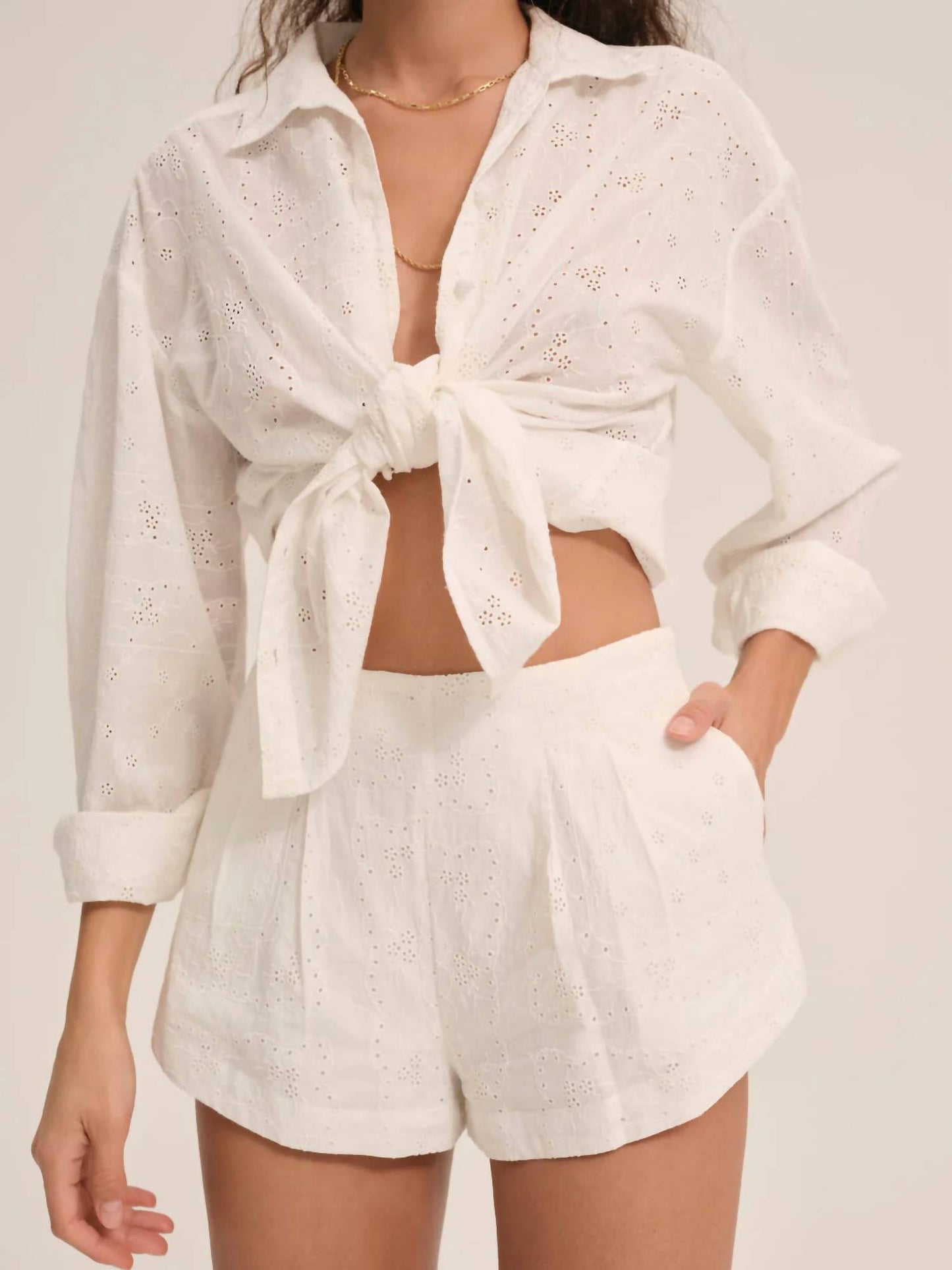 Lil Lemons By For Love And Lemons - Eyelet Mini Short