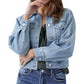 Risen - Balloon Sleeve Denim Jacket