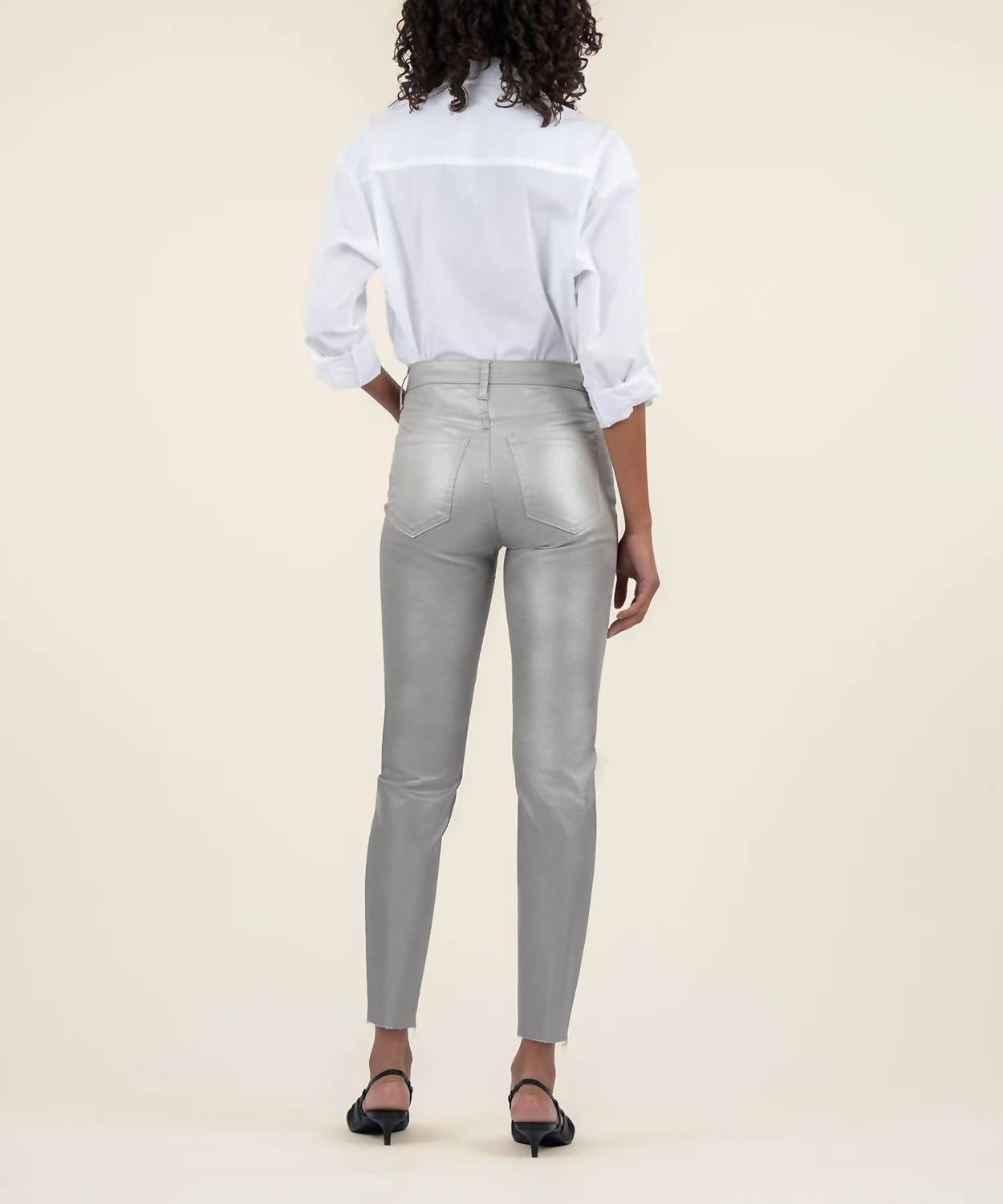 Kut From The Kloth - Charlize Coated High Rise Cigarette Leg Jeans