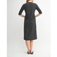 Fun 2 Fun - Quarter Sleeve Stripe Knit Dress