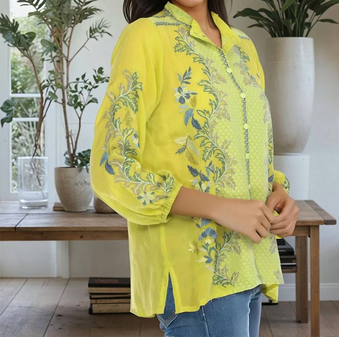 Johnny Was - Eleana Embroidered Blouse