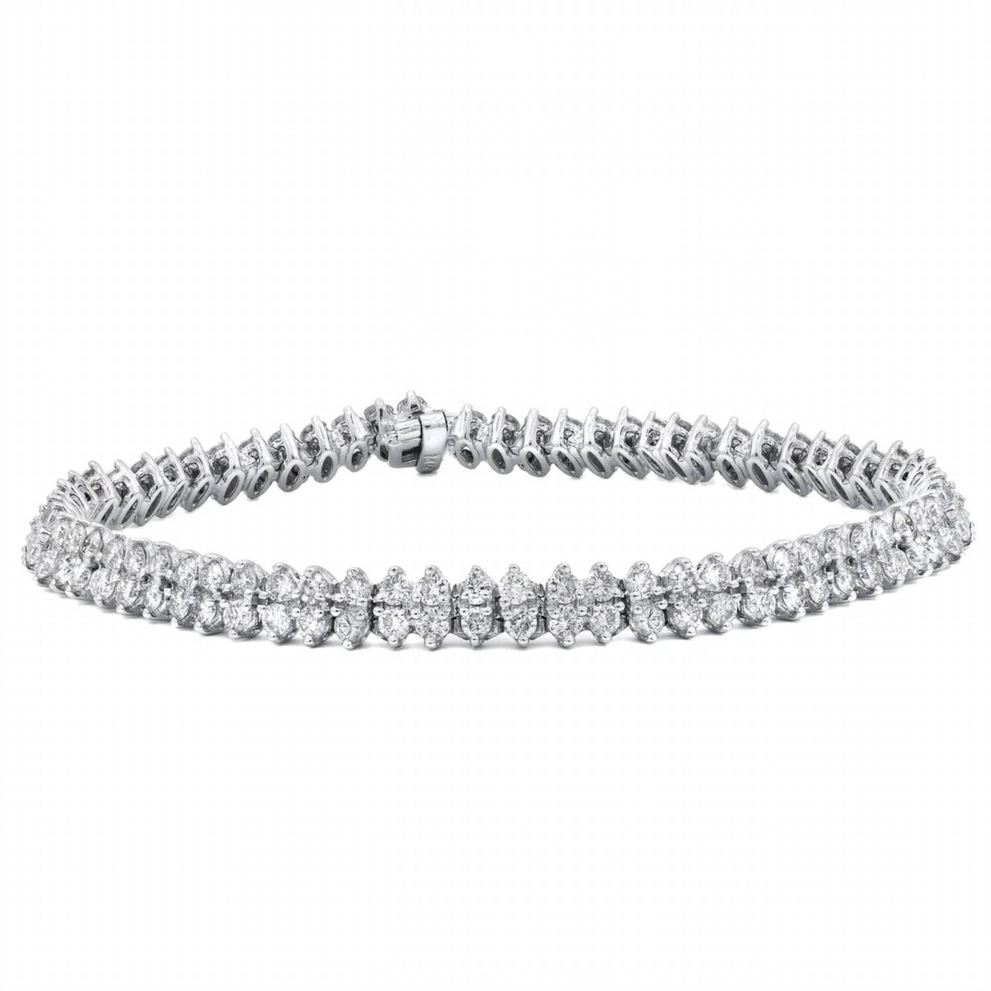 Diana M Jewels - टू रो टेनिस 5.00 कैरट्स डायमंड ब्रेसलेट