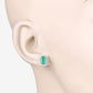 2.66 Carat Genuine Zambian Emerald and White Diamond 10K Yellow Gold Earrings