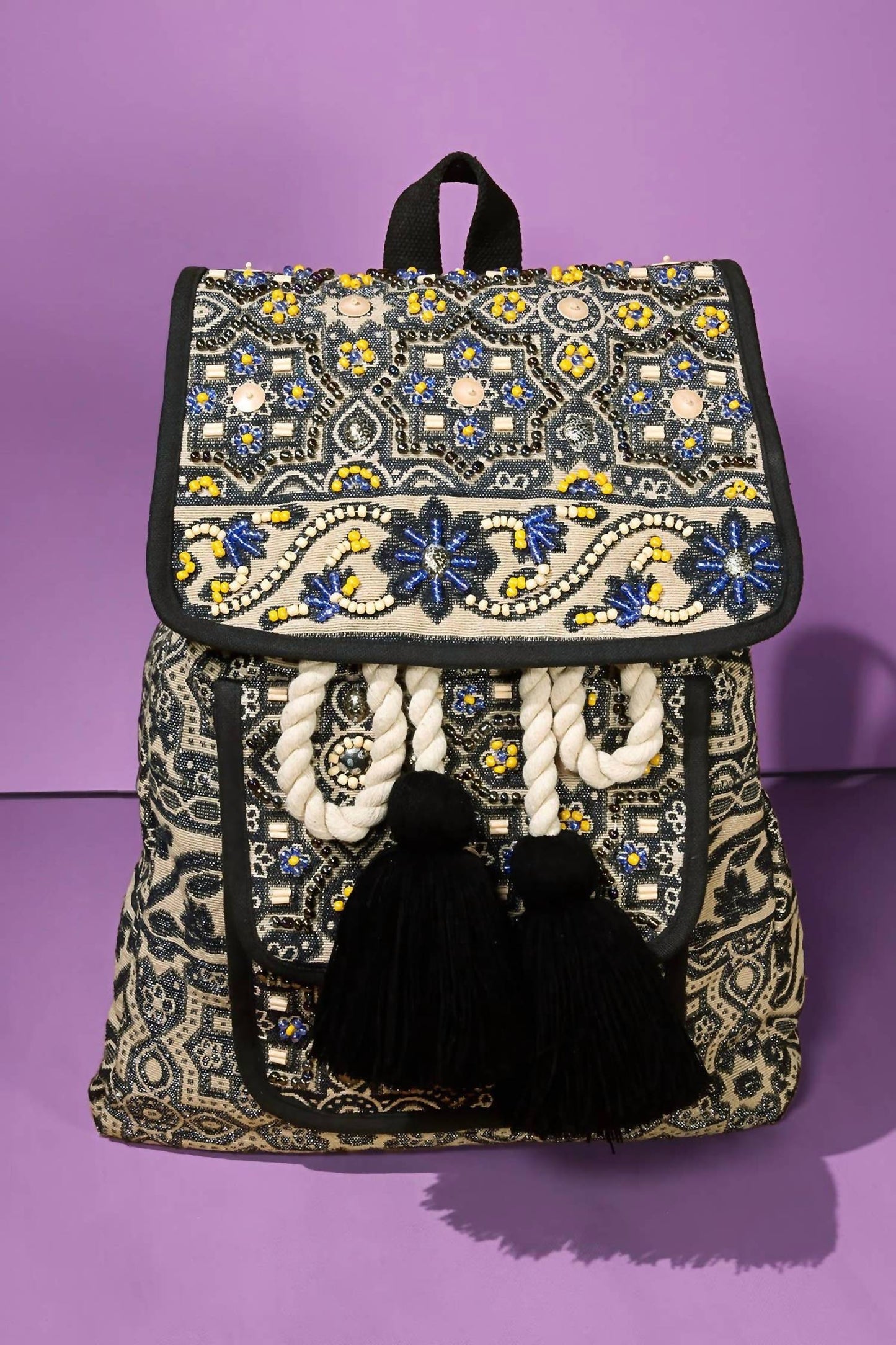 Urbanista - Women's Hand-Beaded Front Pocket Backpack