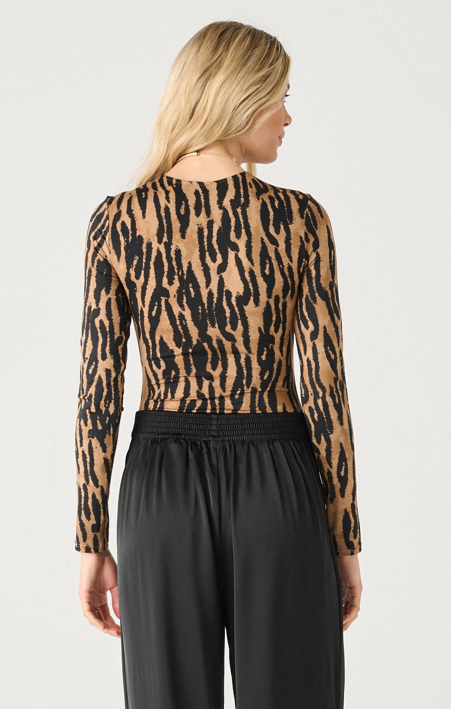 Black Tape - Long Sleeve Crewneck Bodysuit