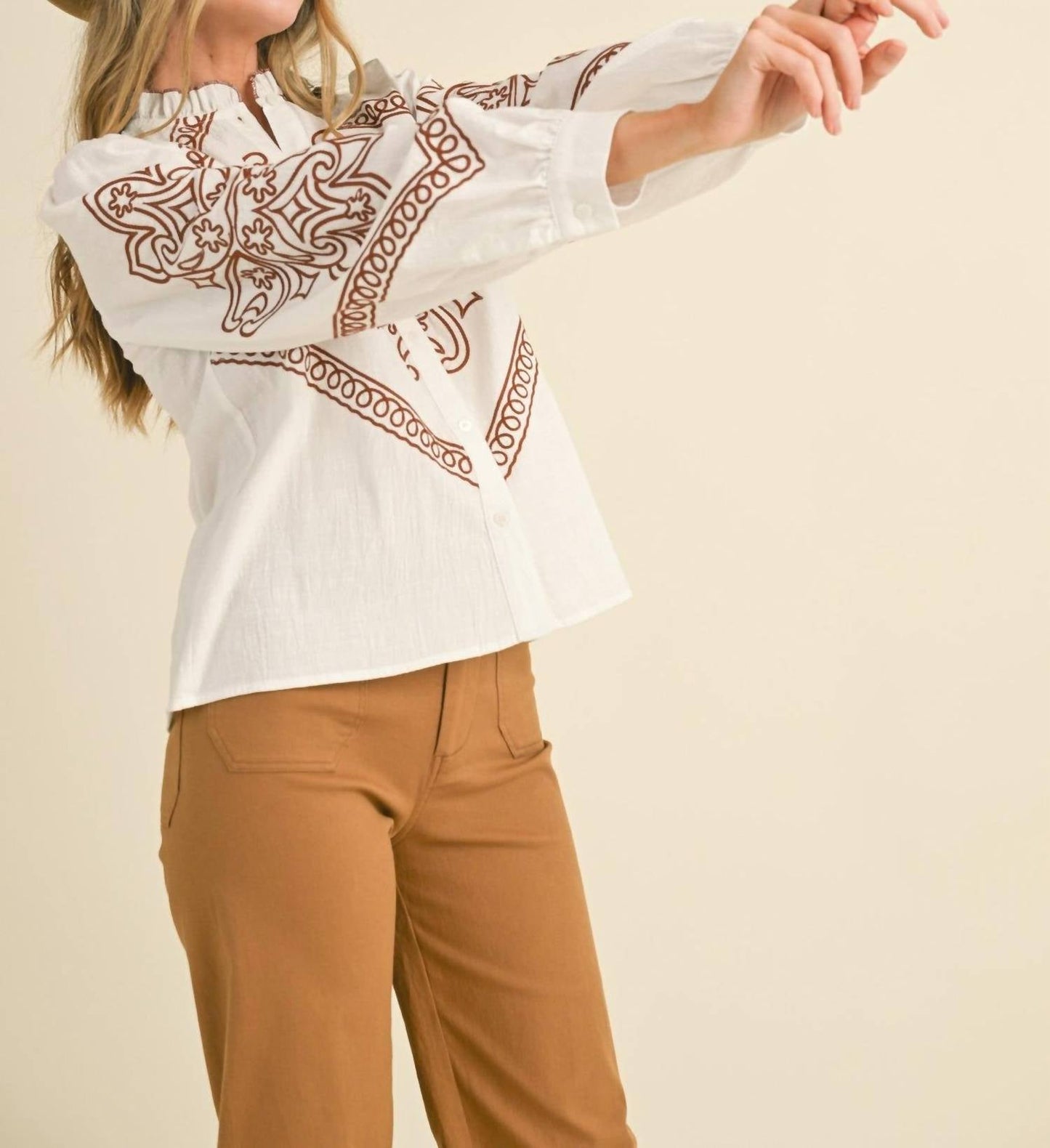 &Merci - Lanie Embroidered Top