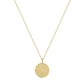 Eklexic - Women's Round Sun Pendant With Cubic Zirconia Center Stone Necklace