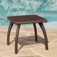 Luminant Outdoor Side Table With Iron Frame - Brown