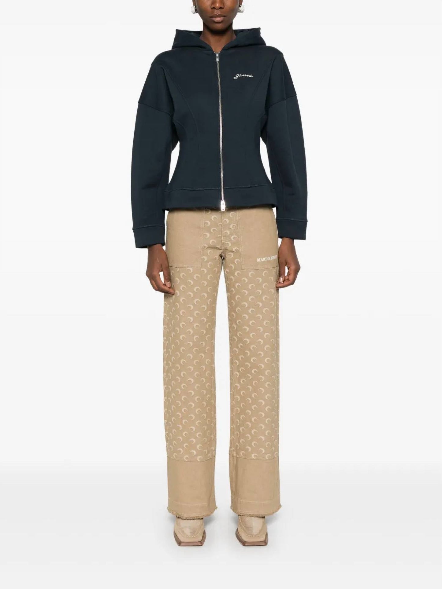 Ganni - Heavy Fleece Zip Hoodie