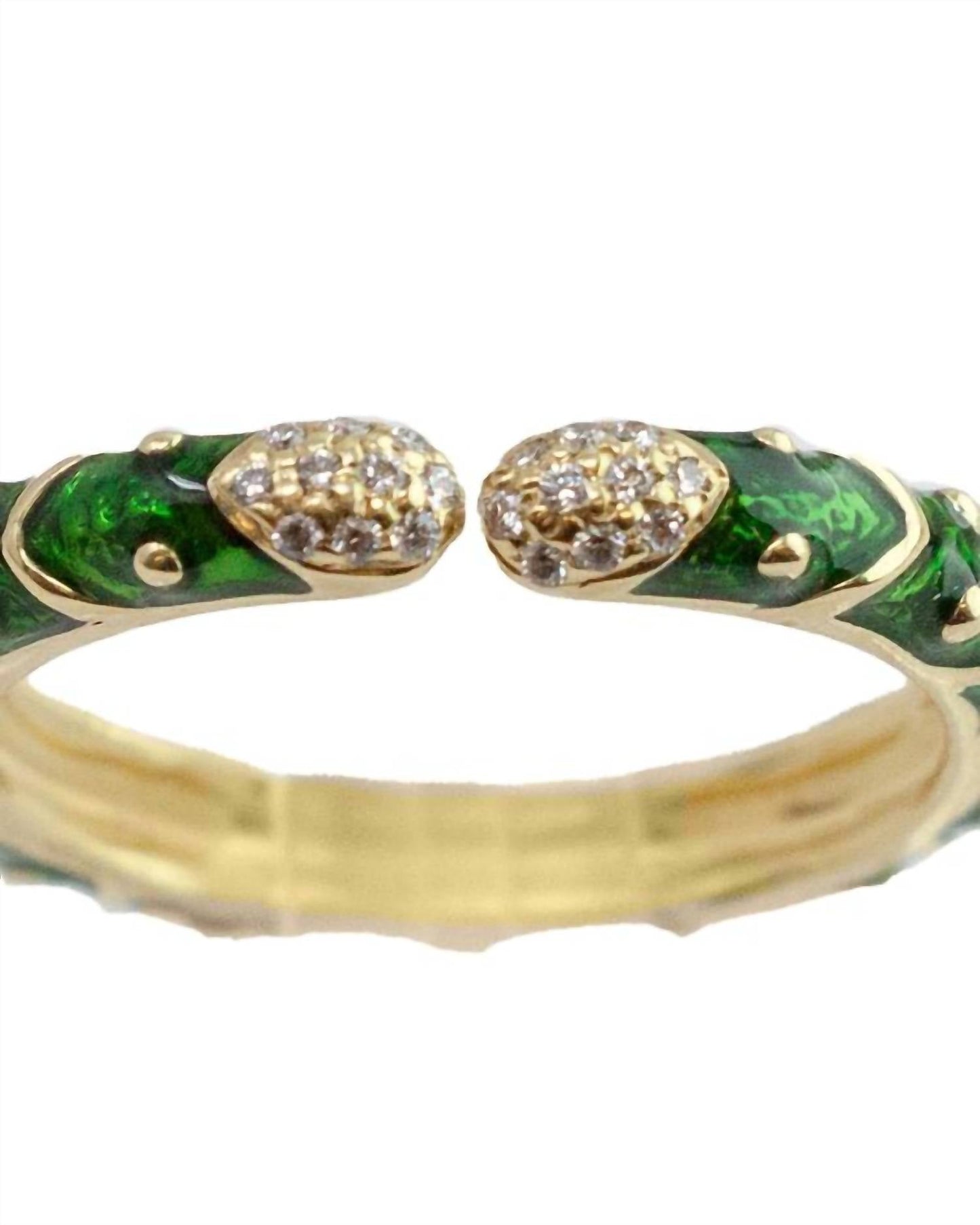 हिडाल्गो - ग्रीन इनेमल रिंग - साइज़ 7