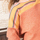12Pm By Mon Ami - Girls Stripe Waffle Knit Top