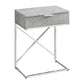 Accent Side Table with Storage Drawer, Spacious Tabletop, Contemporary Design