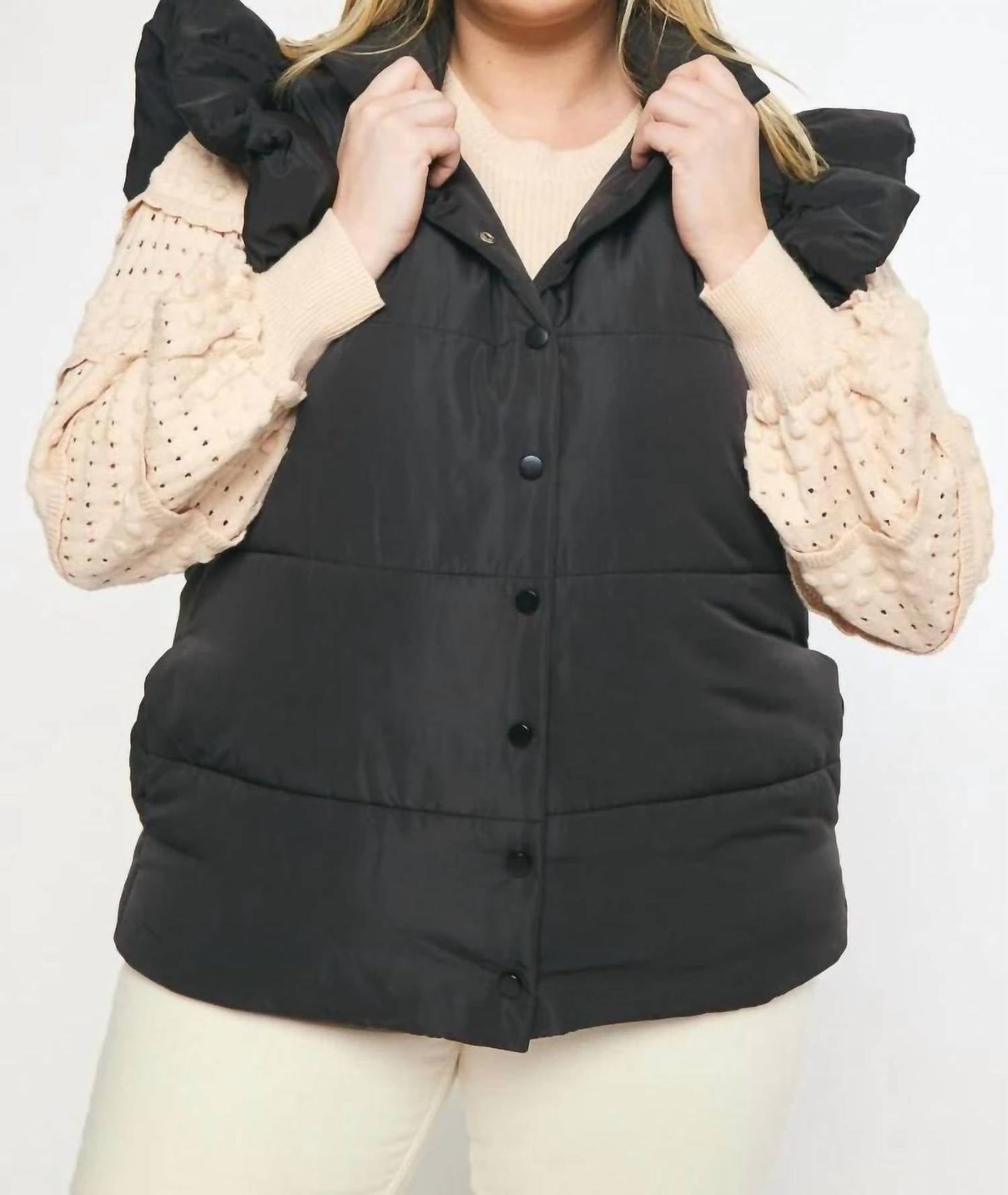 Entro - Ruffle Puffer Vest