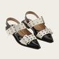 Ganni - Women's Feminine Buckle Ballerina Naplack Sandal