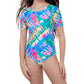Gottex - Girls Short Sleeve Tie Back One Piece Swimsuit