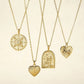 Eklexic - Women's Round Sun Pendant With Cubic Zirconia Center Stone Necklace