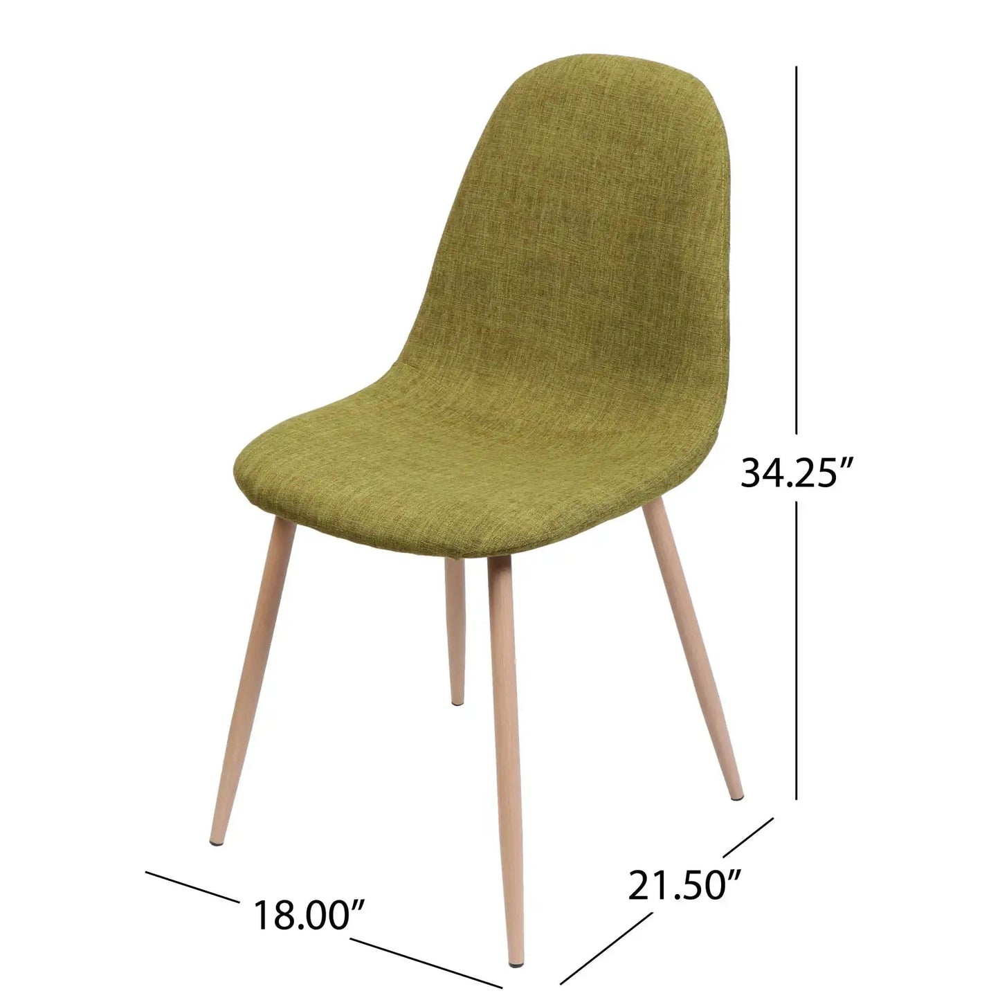 Elegant Dining Chair Set With Fabric Upholstery