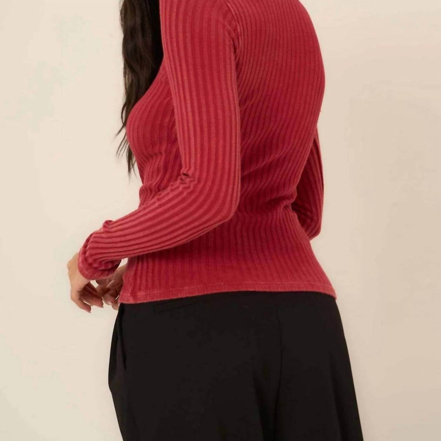 Project Social T - Scoop Washed Rib Longsleeve Top
