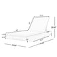 Acacia Wood Chaise Lounge with Teak Finish and Water-Repellent Cushion