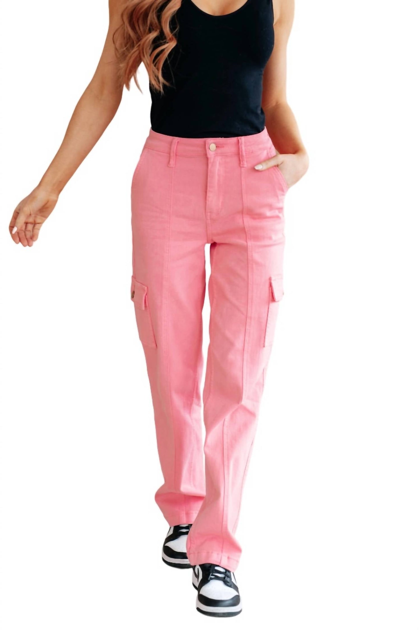 Judy Blue - High Rise Cargo Straight Jeans