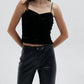 Crescent - Neveah Pleated Velvet Tank Top