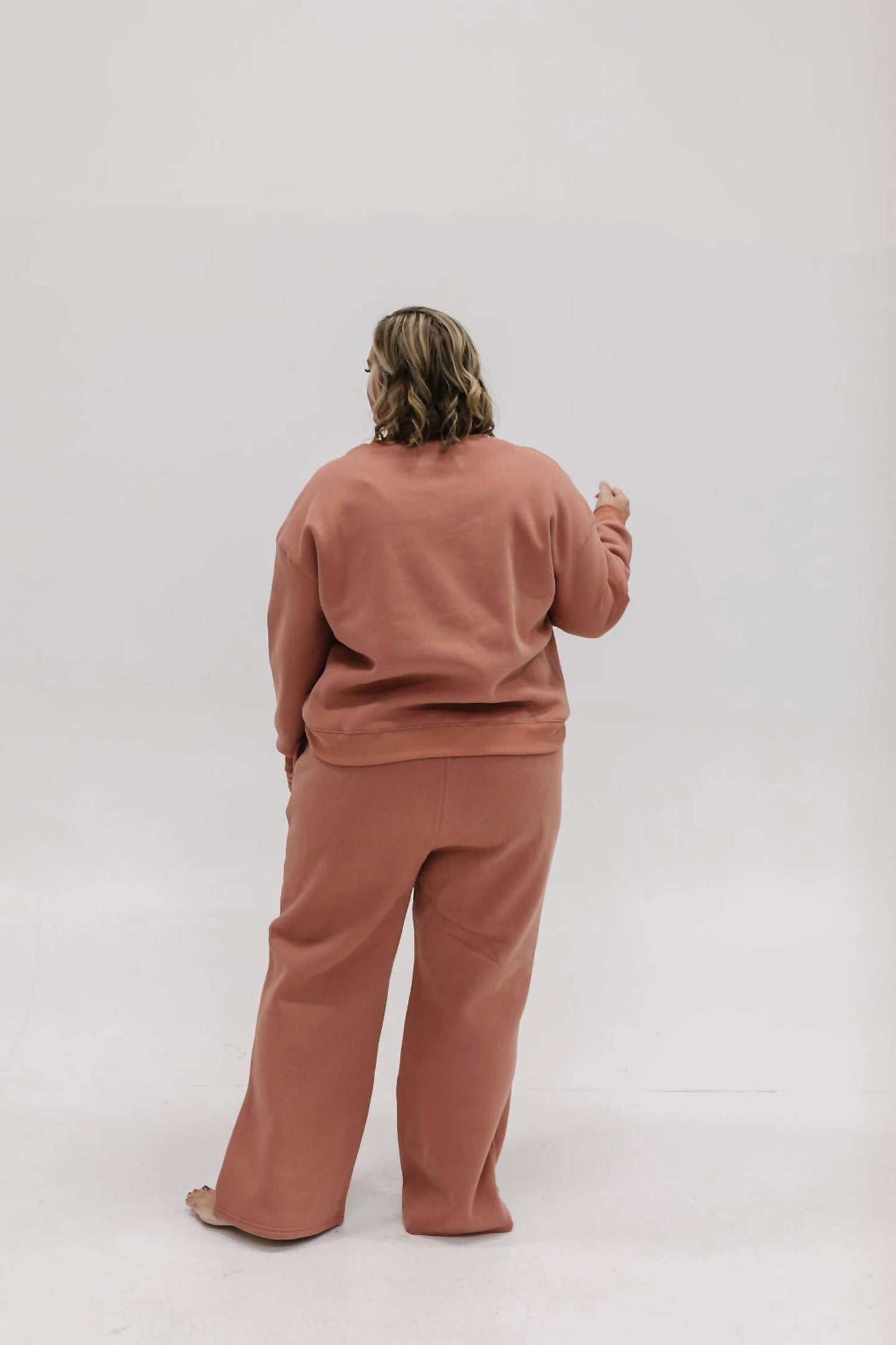 Tea N Rose - Happy Lounge Long Sleeve Top & Wide Leg Set