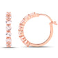 18K Rose Gold Plated 1.68 Carat Genuine Morganite .925 Sterling Silver Earrings