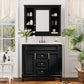Bathroom Vanity With Top Sink, Mirror Cabinet, 2 Soft Closing Doors & 2 Drawers